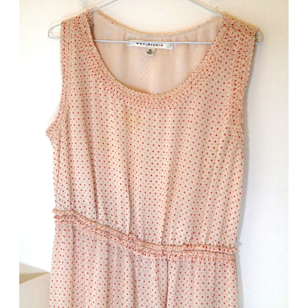 Women's Dress Lined Round Neck Sleeveless Size XL by Max Studios